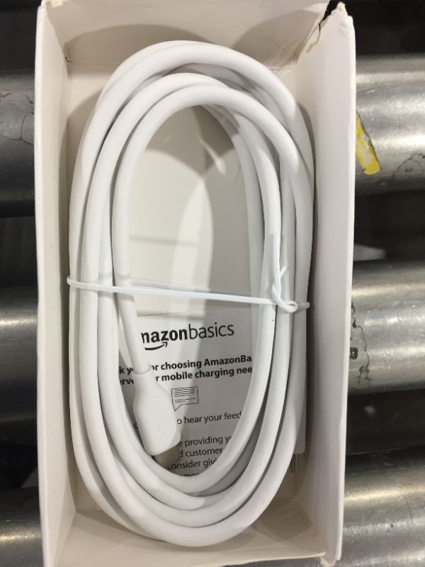 Photo 2 of Amazon Basics Fast Charging USB-C to USB-C2.0 Cable (USB-IF Certified), 60W - 10-Foot, White