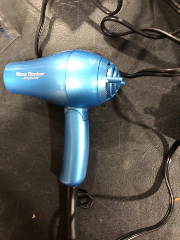 Photo 2 of BaBylissPRO Nano Titanium Travel Dryer, Blue
