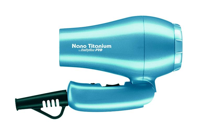 Photo 1 of BaBylissPRO Nano Titanium Travel Dryer, Blue
