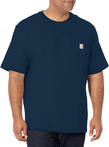 Photo 1 of Carhartt Men's Loose Fit Heather Blue Lagoon Heavyweight Short Sleeve Pocket
