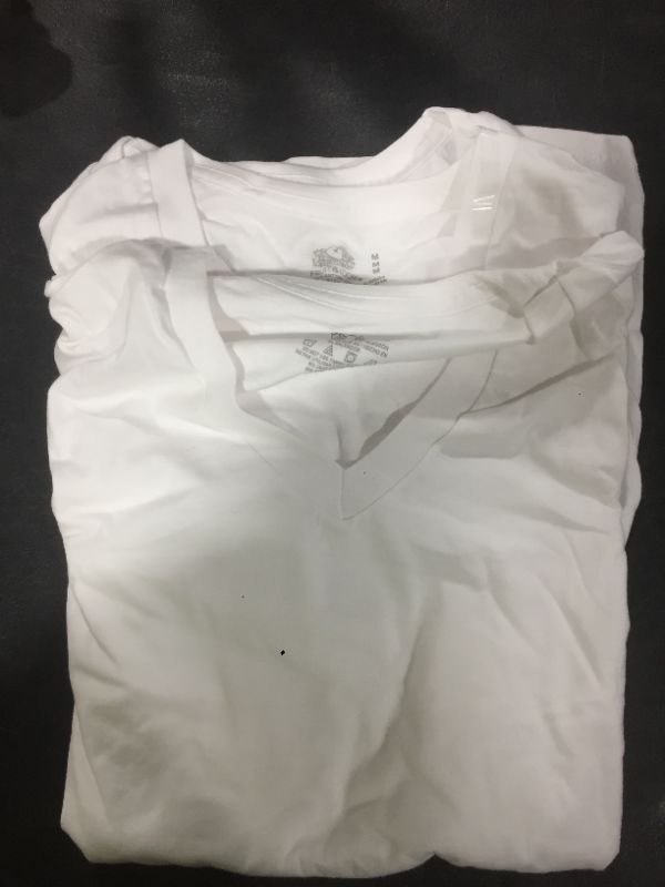 Photo 2 of 3 Hanes Men's White T-Shirt Pack Available, Moisture-Wicking Shirts, 100% Cotton Undershirts for Men, Multipack
