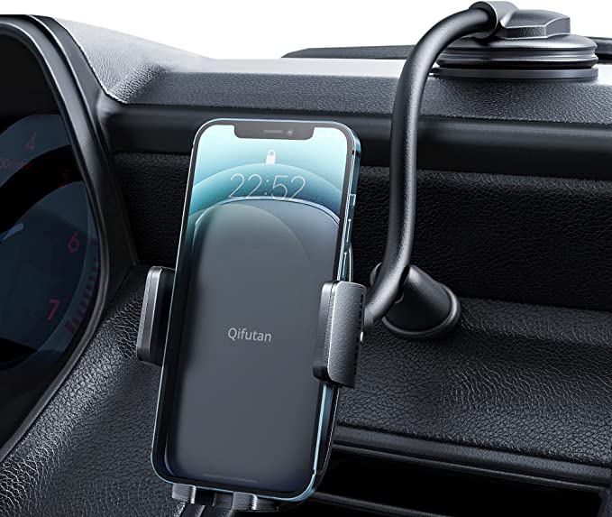 Photo 1 of Cell Phone Holder for Car Phone Mount Long Arm Dashboard Windshield Car Phone Holder Strong Suction Anti-Shake Stabilizer Phone Car Holder Compatible with All Phone Android Smartphone
