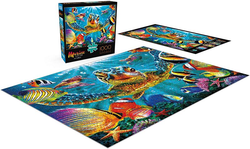 Photo 1 of Buffalo Games - Tiny Bubbles - 1000 Piece Jigsaw Puzzle & The Dramatic Night - 1000 Piece Jigsaw Puzzle
