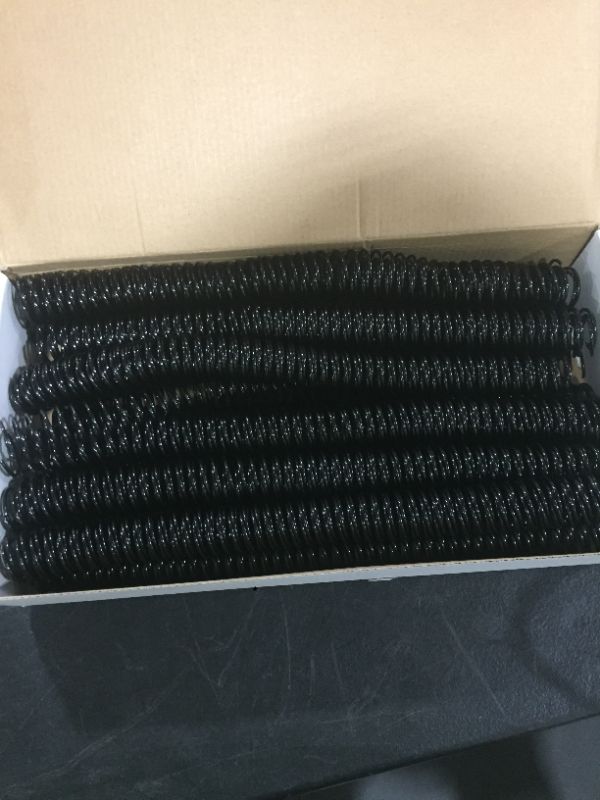 Photo 2 of  50 Pack Plastic Spiral Binding Coils,20mm(3/4") Binding Spirals,170 Sheet Capacity,4:1 Pitch, Black
