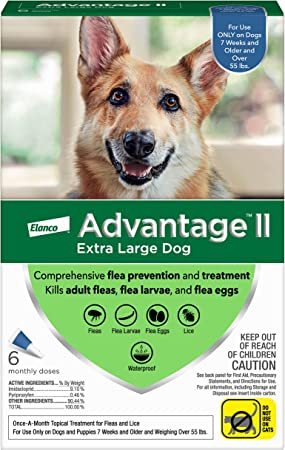 Photo 1 of Advantage II Flea and Lice Treatment for Extra Large Dogs, Flea and Lice Treatment for Dogs Over 55 Pounds
