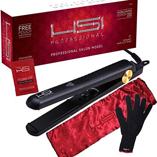 Photo 2 of CHI G2 Professional Hair Straightener Titanium Infused Ceramic Plates Flat Iron | 1 1/4" Ceramic Flat Iron Plates | Color Coded Temperature Ranges up 425°F | For all hair types | Includes Thermal Mat
