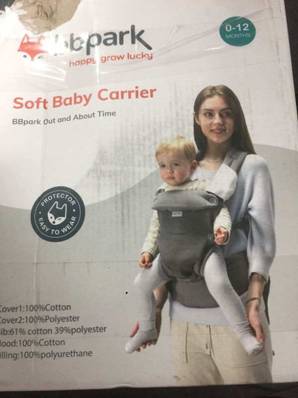 Photo 1 of BBPARK SOFT BABY CARRIER GRAY
0-12 MONTHS