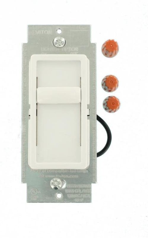 Photo 2 of 1-Gang White Decorator/Rocker Wall Plate (10-Pack)
Leviton Decora Slide Dimmers White Sure Slide 3 Slides Per Box