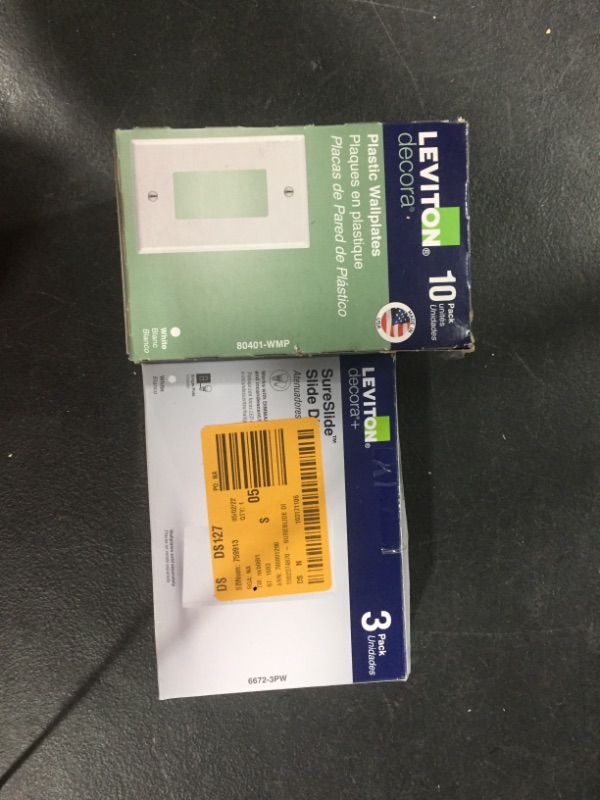 Photo 6 of 1-Gang White Decorator/Rocker Wall Plate (10-Pack)
Leviton Decora Slide Dimmers White Sure Slide 3 Slides Per Box