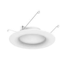 Photo 1 of Ecosmart 5 in. and 6 in. White Integrated LED Recessed Trim (4-Pack)