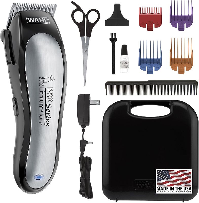 Photo 1 of Wahl Lithium Ion Pro Series Cordless Animal Clippers – Rechargeable, Quiet, Low Noise, Heavy-Duty, Electric Dog & Cat Grooming Kit for Small & Large Breeds with Thick to Heavy Coats
