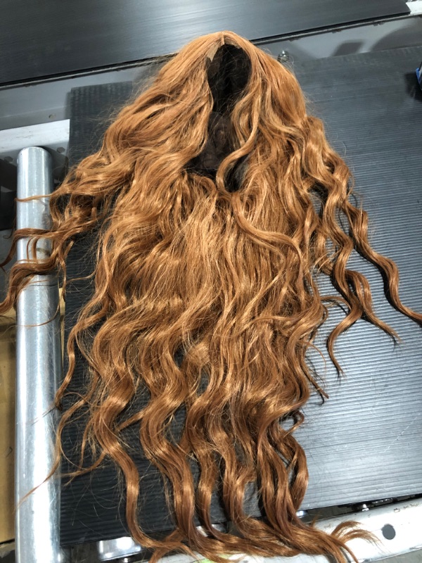 Photo 3 of Long Copper Red Curly Wave Inspired Merida Brave Wig Heat Resistant Synthetic Hair (Not exact color as stock)