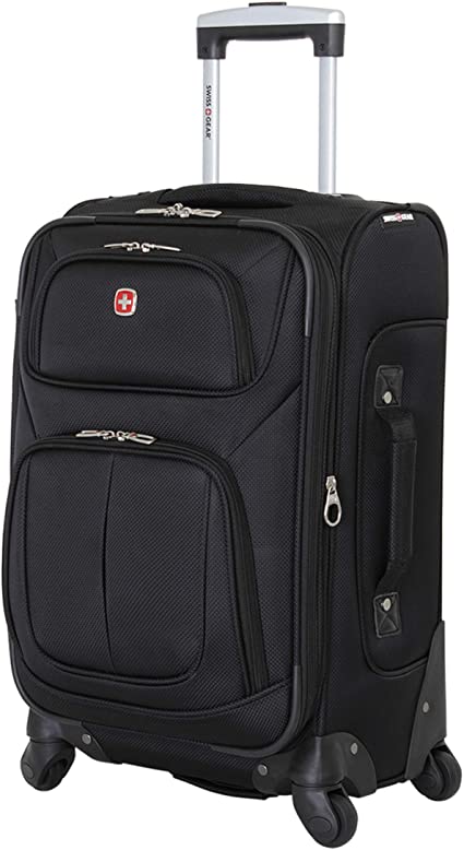 Photo 1 of SwissGear Sion Softside Expandable Luggage, Black, Carry-On 21-Inch
