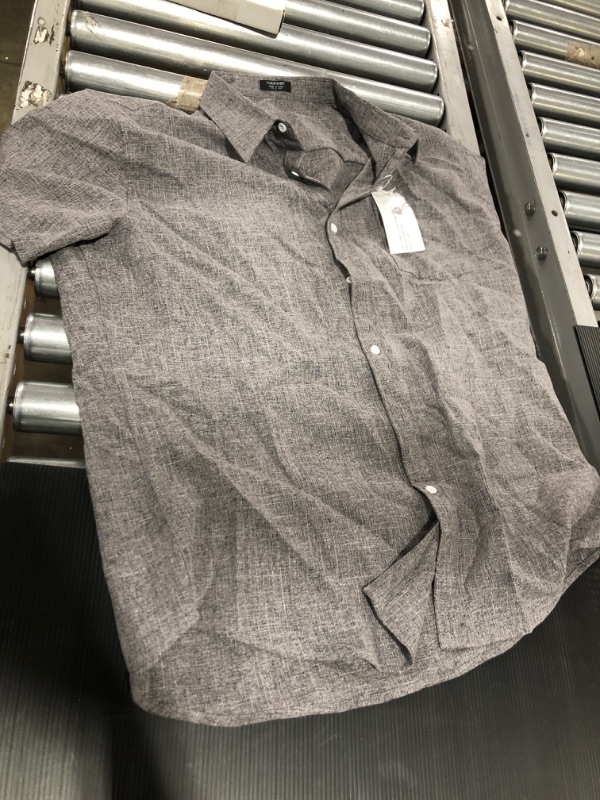 Photo 1 of COOFANDY Men's Casual Linen Button Down Shirt Short Sleeve Beach Shirt L