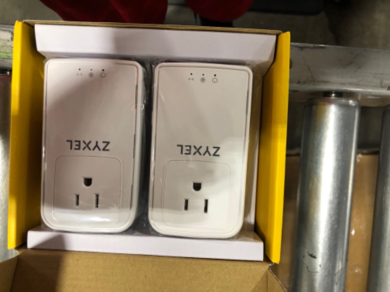 Photo 2 of ZyXEL PLA6456 G.hn 2400 Mbps Wave 2 Powerline Pass-Through Gigabit Ethernet Adapter 2 Pack