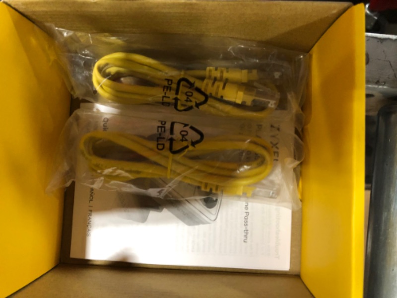 Photo 5 of ZyXEL PLA6456 G.hn 2400 Mbps Wave 2 Powerline Pass-Through Gigabit Ethernet Adapter 2 Pack