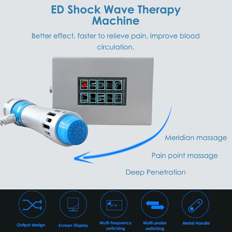 Photo 1 of ED Shock Wave Therapy Machine ixaer Muscle Pain Relief Shockwave Massager Acoustic Treat Device for Erectile Dysfunction Treatments Portable Physiotherapy Massage Gun for Body Relax 110V
