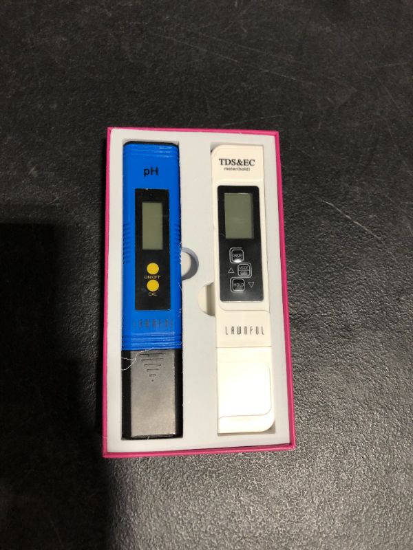 Photo 1 of Water pH Meter and TDS Meter, LAWNFUL pH and 3 in 1 TDS&EC Water Tester Combo, ±0.01 pH Accuracy ±2% F.S Accuracy TDS/EC/Temperature Meter, Pen Type and Handheld, PPM Meters for Home and Lab
