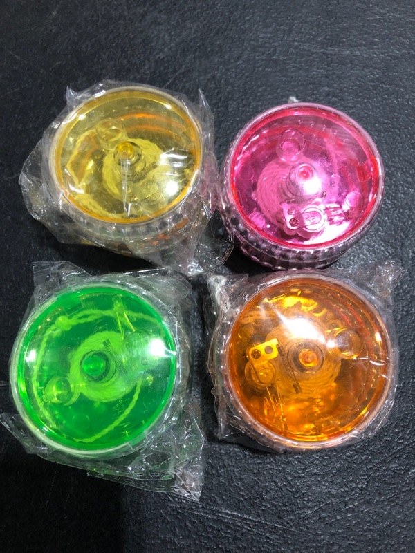 Photo 3 of 4 Pack LED Light Up Yo Yo Yoyo for Kids Beginner Yoyo for Kids Responsive Ball Bearing Yoyo
PHOTO FOR REFERENCE.