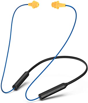 Photo 1 of Bluetooth earplug headphones, Mipeace neckband wireless earbuds earplugs-29db noise reduction isolating in-ear earplug earphones with mic and controls, IPX5 sweatproof, 16+Hour battery for work safety

