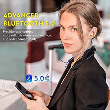 Photo 3 of Bluetooth earplug headphones, Mipeace neckband wireless earbuds earplugs-29db noise reduction isolating in-ear earplug earphones with mic and controls, IPX5 sweatproof, 16+Hour battery for work safety
