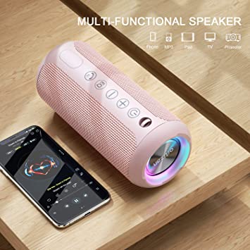 Photo 2 of Ortizan Portable Bluetooth Speaker, IPX7 Waterproof Wireless Speaker with 24W Loud Stereo Sound, Outdoor Speakers with Bluetooth 5.0, 30H Playtime,66ft Bluetooth Range,Dual Pairing for Home. PRIOR USE.
