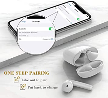 Photo 2 of True Wireless Earbuds, DB DEGBIT IPX7 Waterproof Bluetooth 5.0 Wireless Headphones with Microphone Charging Case 35H Playtime in-Ear TWS Earphones Hi-Fi Stereo Sound Headset for Workout Running Travel
