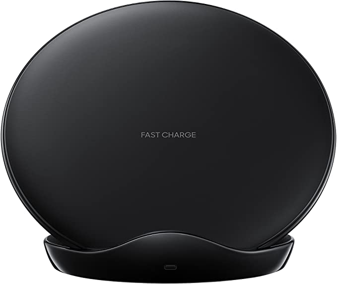 Photo 2 of SAMSUNG Qi Certified Fast Charge Wireless Charger Stand (2018 Edition) Universally Compatible with Qi Enabled Smartphones - US Version - Black - EP-N5100TBEGUS
PRIOR USE. MISSING ORIGINAL BOX.