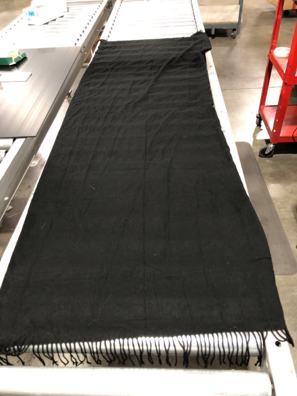 Photo 1 of WOMEN'S BLACK OVERSIZED SCARF. PRIOR USE.