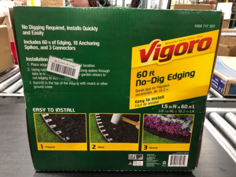 Photo 4 of 60 ft. No-Dig Landscape Plastic Edging Kit
