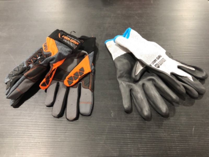 Photo 2 of FIRM GRIP WORK GLOVES, LOT OF 2 PAIR. SIZE L & XL. NEW WITHOUT TAGS.