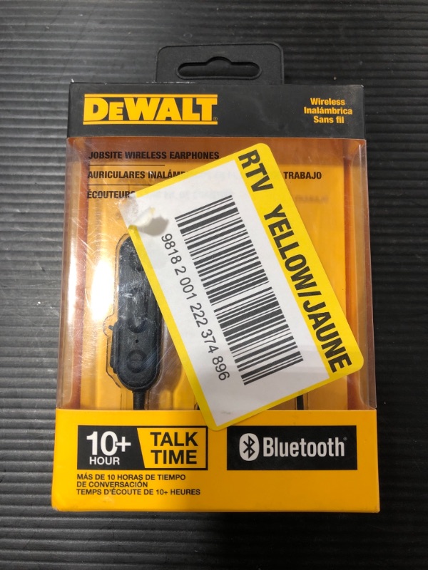 Photo 2 of DEWALT DW Jobsite Wireless Earphones. SEALED NEW IN BOX.
