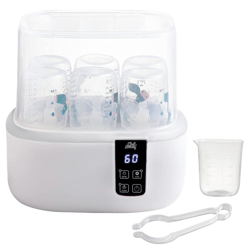 Photo 1 of Bottle Sterilizer and Dryer, Fast Electric Steam Sterilizer and Dryer for Baby Bottles Pacifier Breast Pump, Dries Faster Large Capacity Holds 6 Bottles, LED Display Auto-Off Baby Bottle Washer
