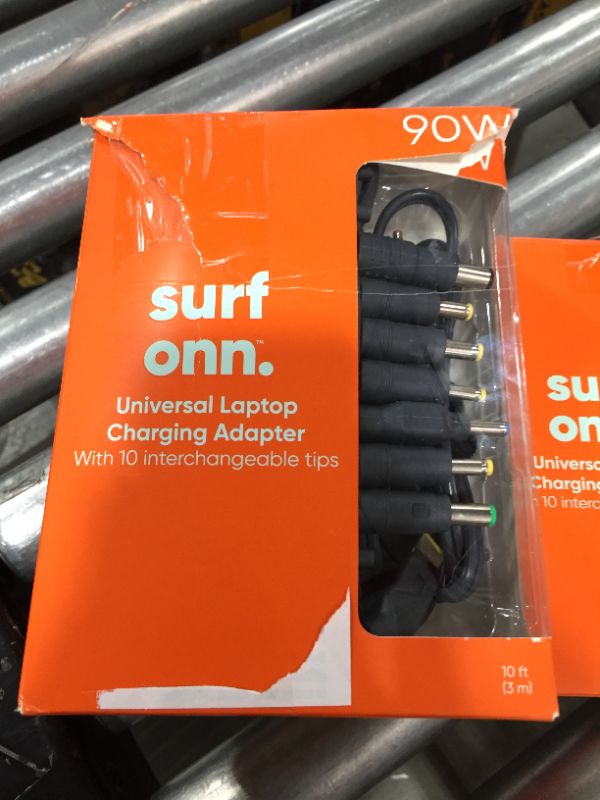 Photo 2 of 2 PACK onn. 90W Laptop Charger with 10 Interchangeable Tips, Total 10 Feet Power Cords, Fits Most Laptops Like HP, Dell, Lenovo, onn.
