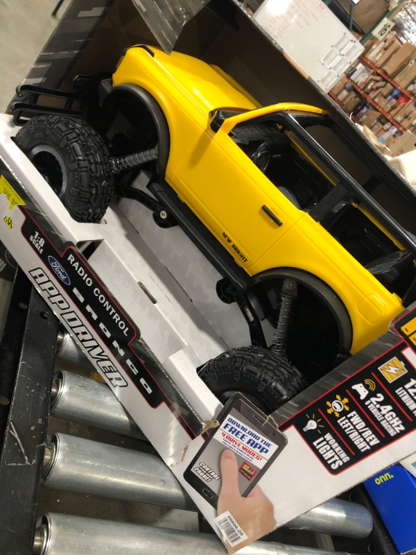 Photo 2 of New Bright RC 1:8 Scale Remote Control Truck App Driver Bronco, Yellow
