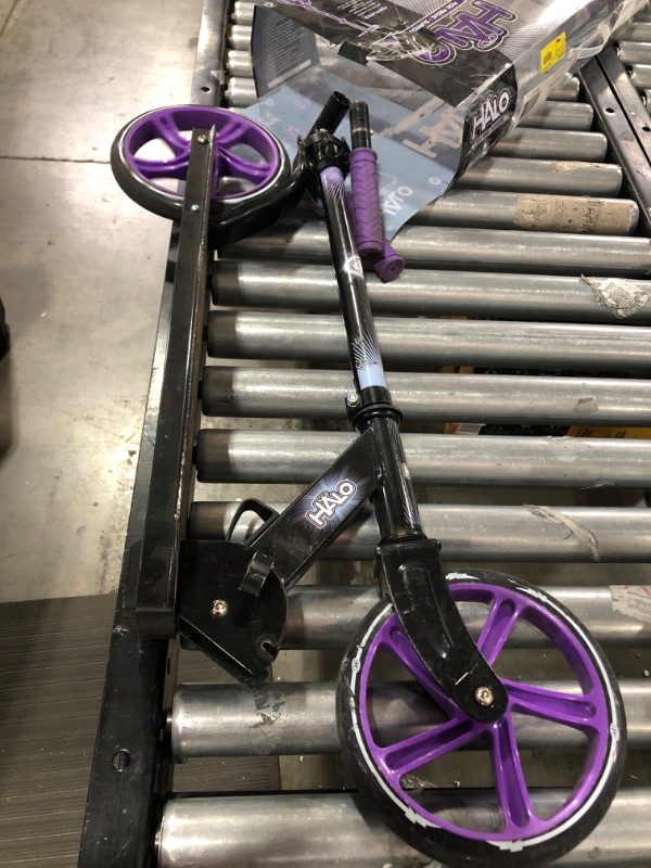 Photo 2 of HALO Rise Above Supreme Big Wheel Scooter - Purple - Designed For All Riders (Unisex) - 200mm Wheels, Height Adjustable and Folding
