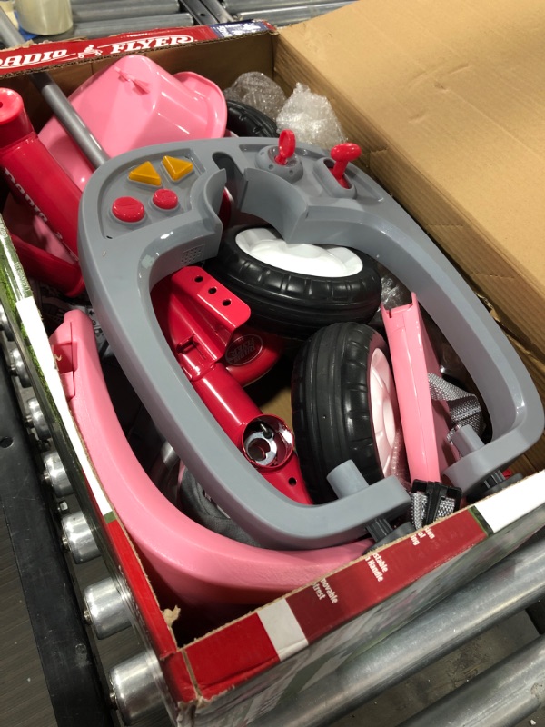 Photo 2 of Radio Flyer, 4-in-1 Stroll 'N Trike with Activity Tray, Pink & Gray
