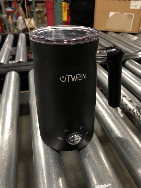 Photo 1 of Milk Frother, Electric Milk Frother and Steamer, OTWEN Automatic Hot Cold Milk Foamer, 4 Modes Stainless Steel Quiet High Capacity Milk Warmer for Coffee, Latte, Cappuccino, Macchiato, Hot Chocolates