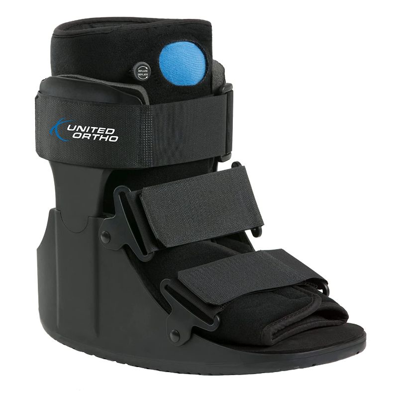Photo 1 of United Ortho Short Air Cam Walker Fracture Boot, Fits Left or Right, Extra Small, Black
