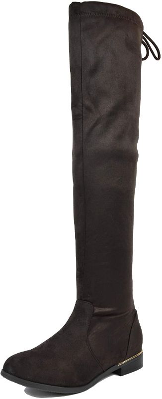 Photo 1 of DREAM PAIRS Women's Low Heel Thigh High Over The Knee Flat Boots, size 9