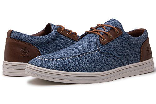 Photo 1 of GLOBALWIN Mens 1803 Blue Fashion Casual Loafers Lace Up Boat Shoes Size 11
