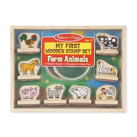 Photo 1 of Melissa & Doug Farm Animals My First Wooden Stamp Set
