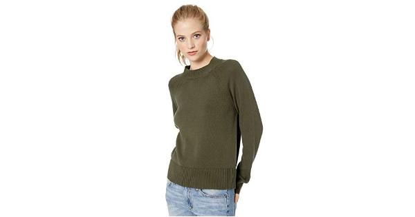 Photo 1 of Brand - Daily Ritual Women's 100% Cotton Mock-Neck Pullover Sweater, Small