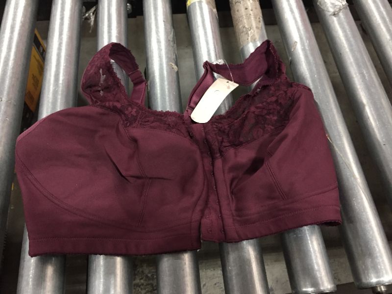 Photo 1 of 38E, women's burgundy bra with lace 