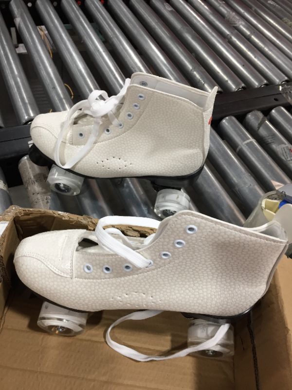 Photo 1 of Size 43, Womens white roller skates with hardware 