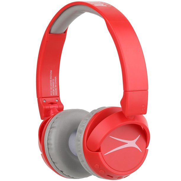Photo 1 of 2-IN-1 Bluetooth and Wired Kid Friendly Headphones - Apple Red
