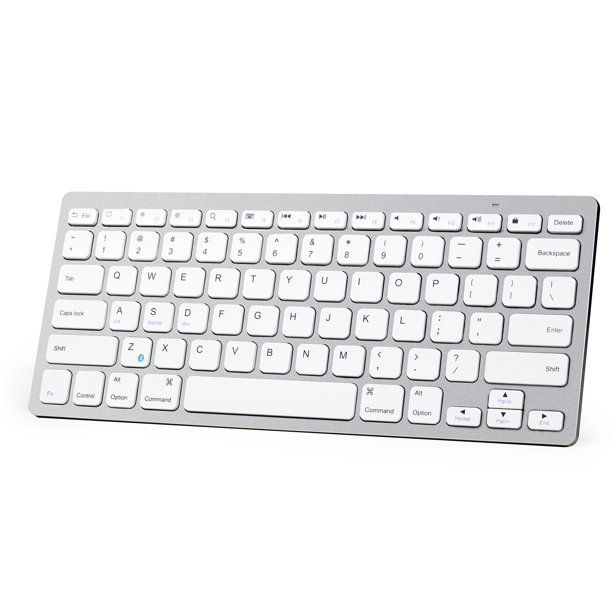 Photo 1 of Anker Ultra Compact Slim Profile Wireless Bluetooth Keyboard for iOS, Android, Windows and Mac with Rechargeable 6-Month Battery (White)
