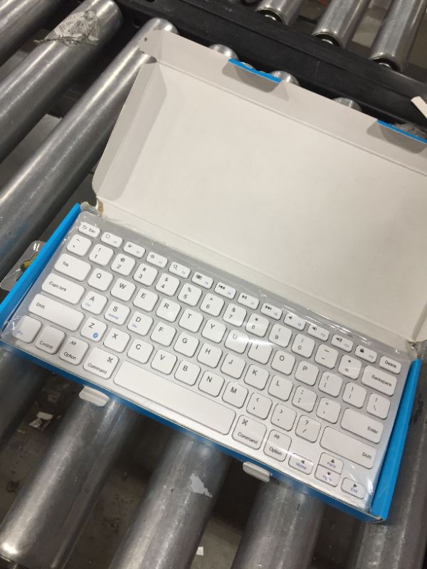 Photo 1 of Anker Ultra Compact Slim Profile Wireless Bluetooth Keyboard for iOS, Android, Windows and Mac with Rechargeable 6-Month Battery (White)

