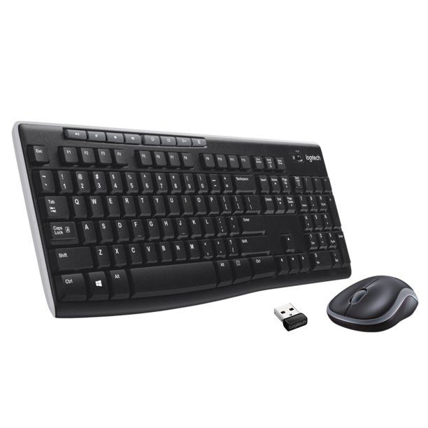 Photo 1 of Logitech Wireless Keyboard and Mouse Combo for Windows, 2.4 GHz Wireless, Compact Mouse, 8 Multimedia and Shortcut Keys, 2-Year Battery Life, for PC, Laptop
