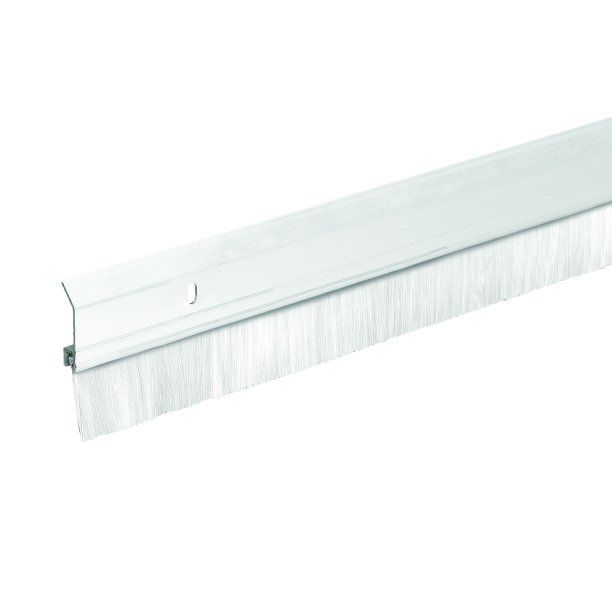 Photo 1 of 8 PACK Frost King SB36W Extra Wide Aluminum and Brush Door Sweep, 2" x 36", White
